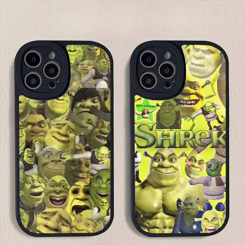 Чехол для телефона из фильма S-Shrek iPhone 14 13 12 11 Pro X MAX 7 8 Plus защитная кожаная мягкая