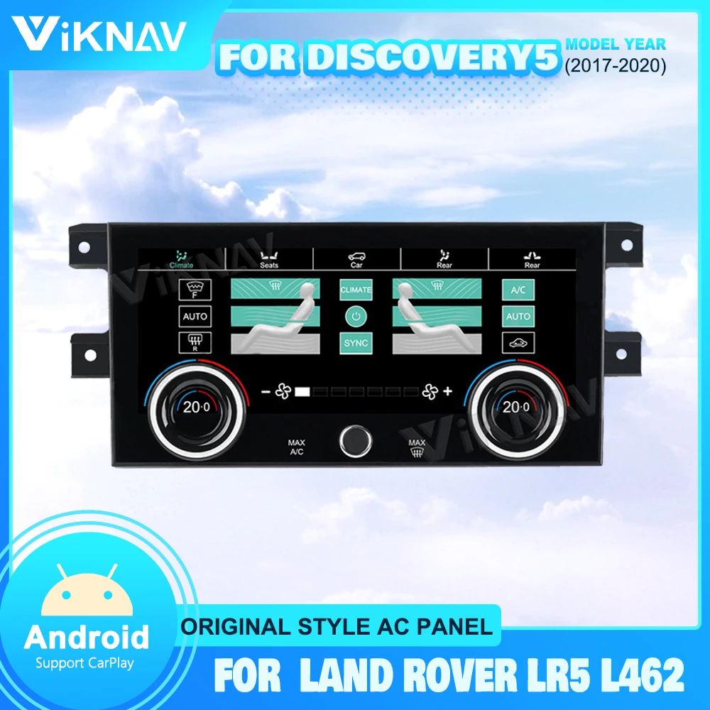 

Для Land Rover Discovery 5 L462 панель переменного тока 2017-2020 10,25 дюйма сенсорный экран кондиционера Android автомобильный радиоприемник мультимедийный пл...