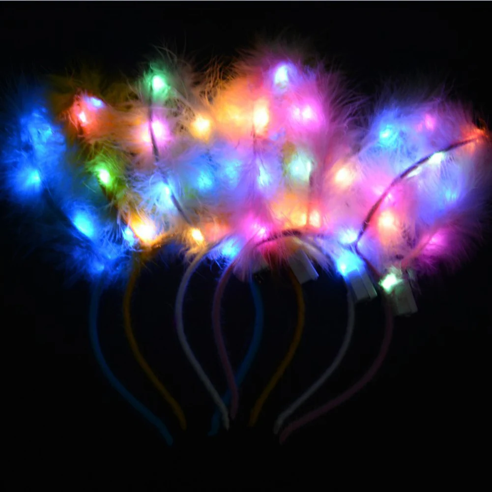 

LED Rabbit Ears Headband Luminous Rabbit Ears Girl Party Glow Headband Night Fancy Dress Party Glow Headband