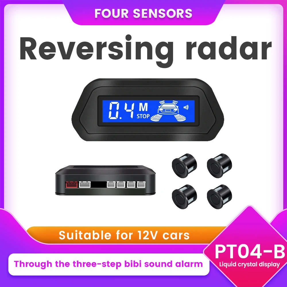 Датчик парковки автомобиля парктроник с дисплеем заднего вида 4 элемента