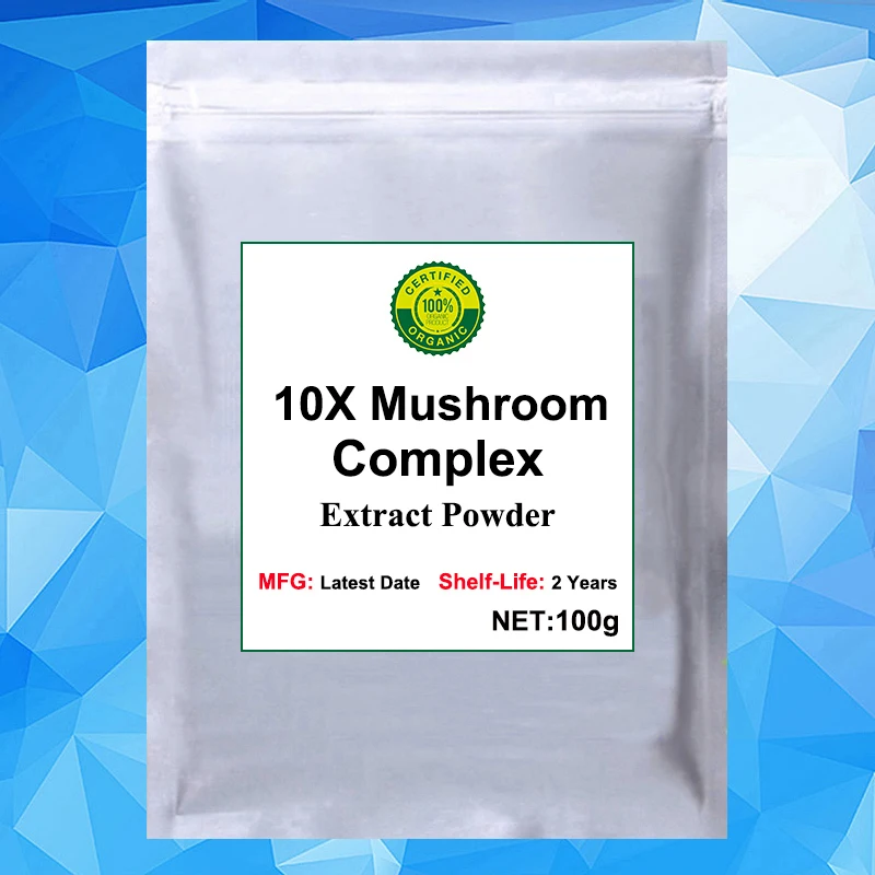 

10X Mushroom Complex Extract Powder,10 Mushroom Complex Powder,Cordyceps Sinensis,Reishi Mushroom,Lions Mane,Turkey Tail
