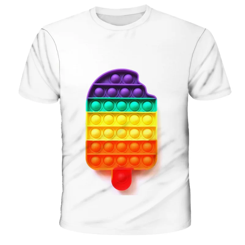 

Cute Rainbow T-Shirt Print Street Fashion Color Clothes Girl 3D T-Shirt Children Summer Clothes T-Shirt Boys Kids T Shirt Tops