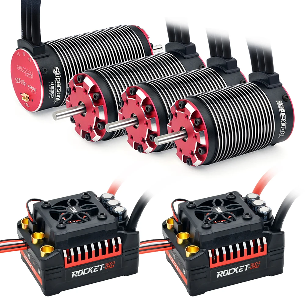 Бесщеточный двигатель Surpass Hobby Rocket-RC и ESC Combo 4268 4274 4282 4292 1/8 A 120A для 1/7 RC Car Truck Traxxas Wltoys