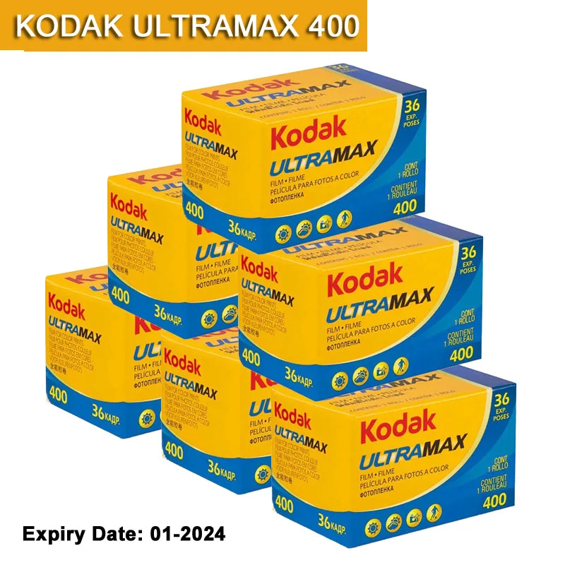 

Kodak UltraMax 400 New Color Printing 135-36 35mm Film 36 Exposures 1/2/3/5/6 Roll Kodak Film Photo Paper for M35 / M38 Camera