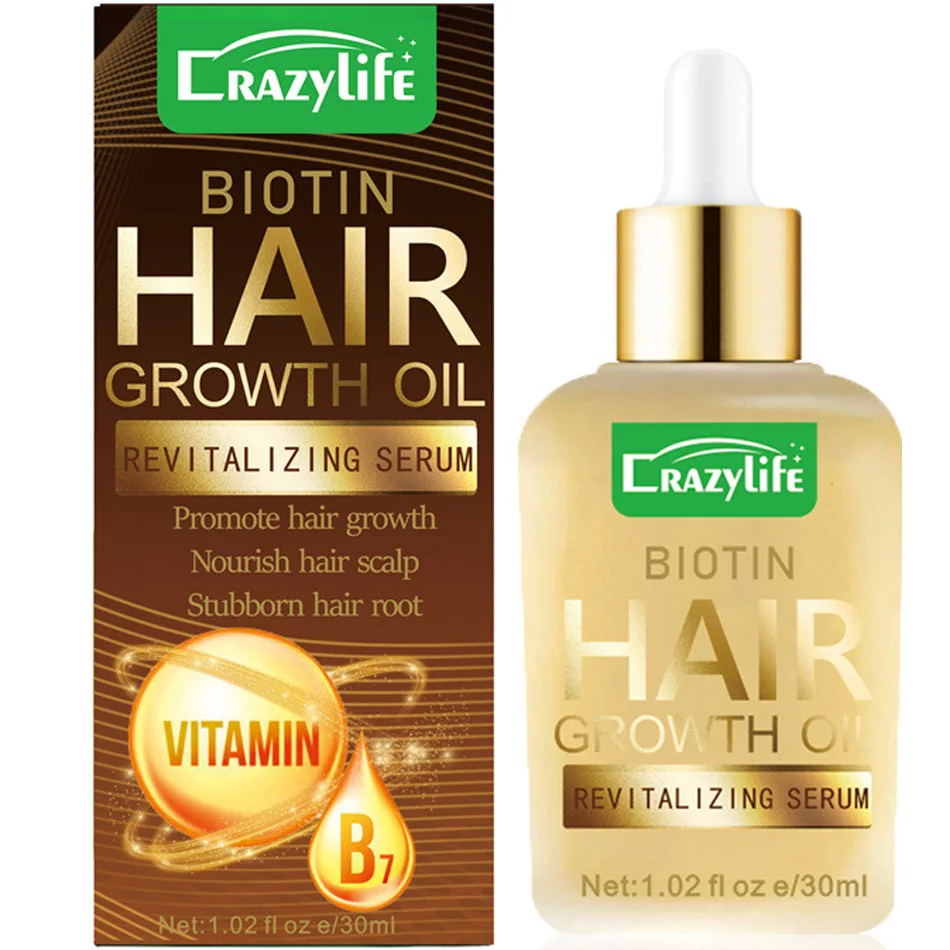 

B7 Hair Growth Products Biotin Hair Oil Fast Regrowth Anti-Hair Loss Serum Thickener Scalp Treatment for Men Women Hair Care