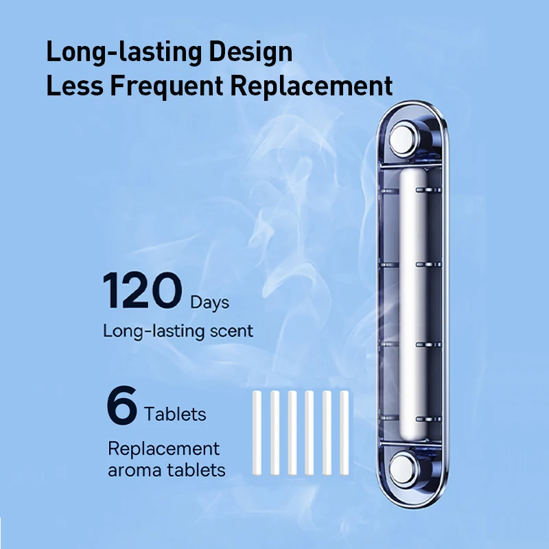 Металлический автомобильный освежитель воздуха Baseus длительный в течение 120 дней