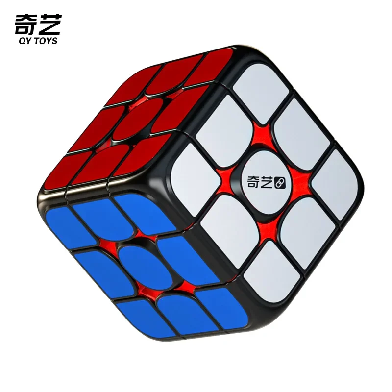 Qiyi 3x3 Smart Cube Магнитный 3D-куб-головоломка с пластиковым материалом искусственного