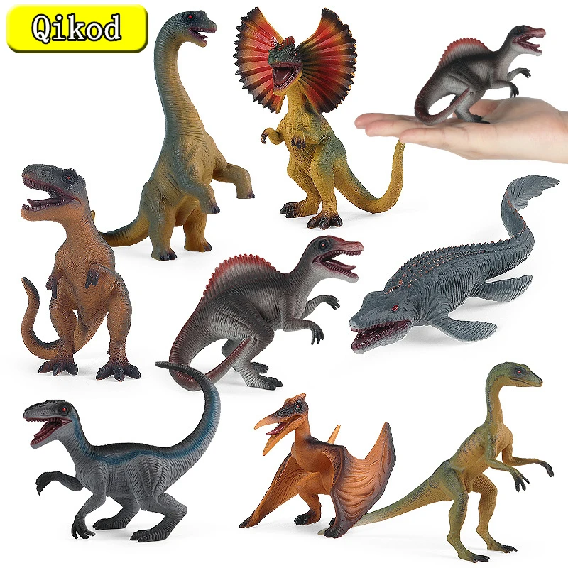 Simulation Dinosaur Toy Figurine Velociraptor Spinosaurus Jurassic World animal model Solid Plastic Action Figure kids toy gift