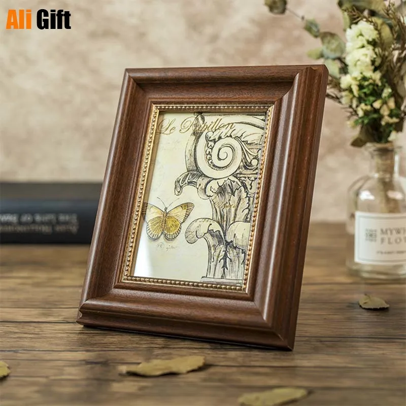 Европейская черная деревянная рамка для фоторамок деревянные дешевые