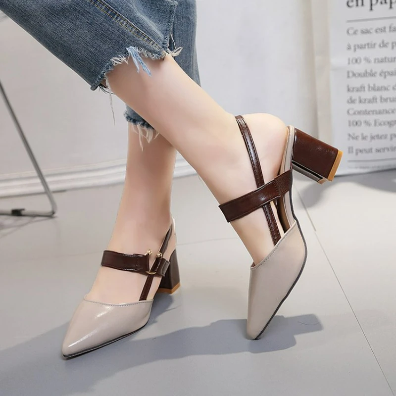 

High Heels Luxury Sandals Woman Summer 2022 Thick Sole Platform Shoes Straps Fashion Women Shoe Women's