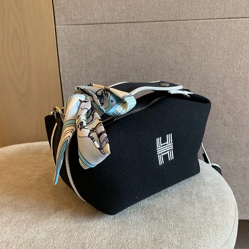 2023 Portable Shoulder Makeup Bags Organizers Travel Cosmetics Bag Of Women Canvas Top-Handle Detachable Crossbody Handbags