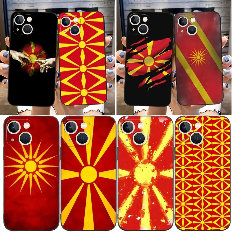 

Macedonia Flag Phone Case Funda For Apple Iphone 12 Pro 13 11 14 Max Xr X Xs Mini 6 6s 7 8 Plus Design Back Cover