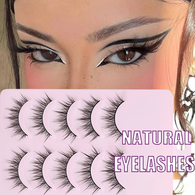 

5 Pair 3D Mink Lashes Natural Eyelashes Dramatic Handmade False Eyelashes Faux Cils Makeup Fake Eyelash Extension Make Up Tools