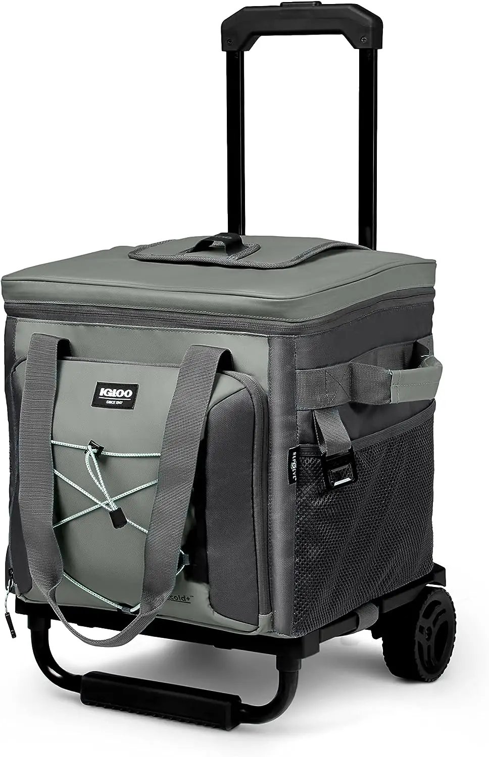 

40 -can Camping Collapsible Roller Cooler- Gray