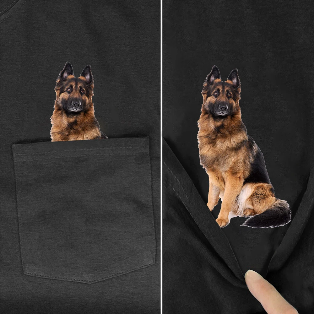 Модные брендовые хлопковые футболки CLOOCL, футболки с карманом немецкой овчарки, топы с коротким рукавом, топ в стиле хип-хоп, футболка с графическим рисунком, женская одежда