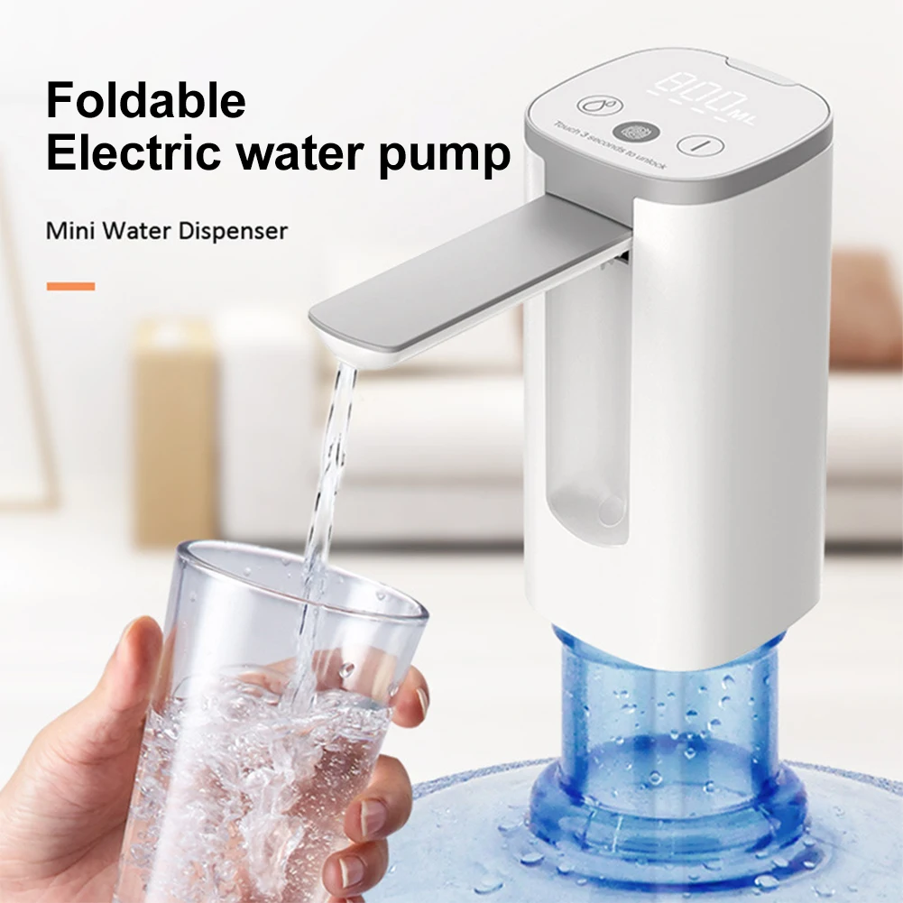 

Electric Water Dispenser Pump Automatic Water Bottle Pump With Hose USB Rechargeable Drinking Pump Dispenser For Home Office