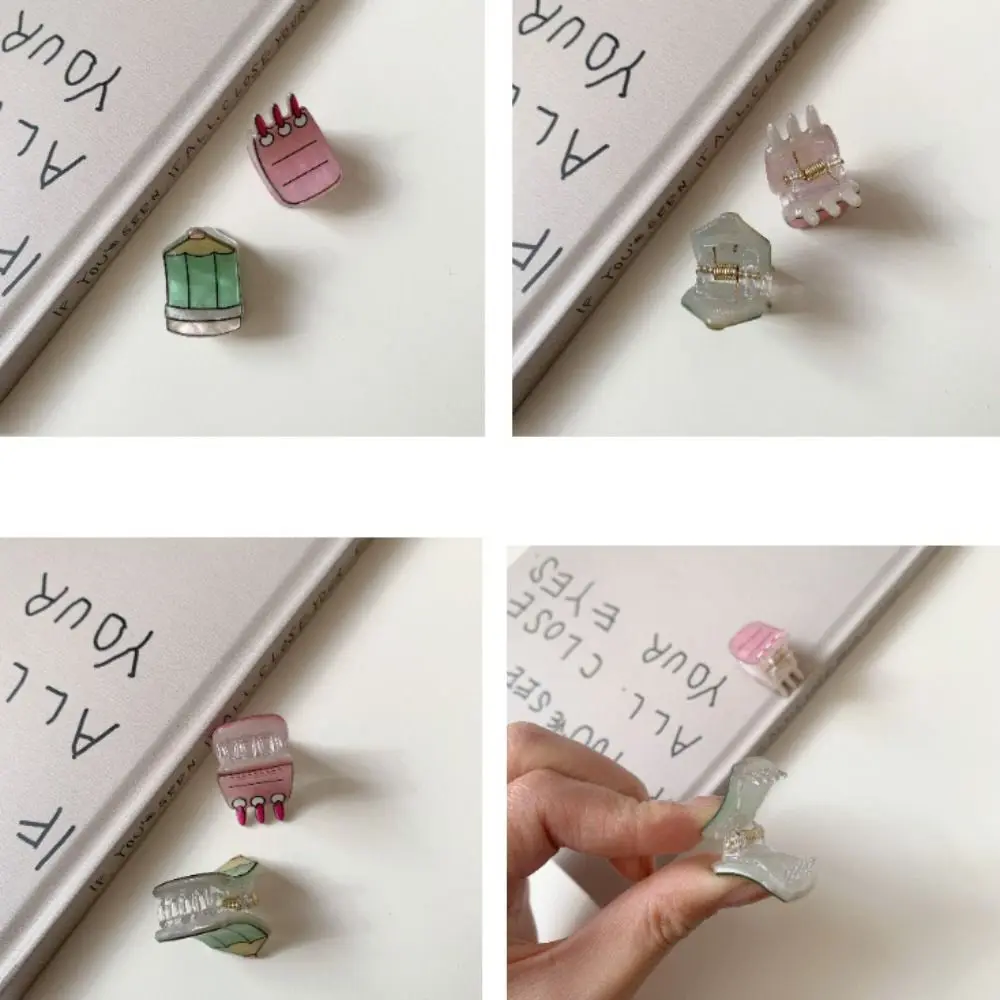 Модные акриловые канцелярские принадлежности мини-когти для волос милая линейка