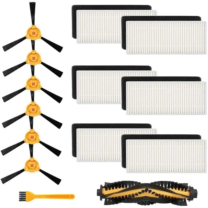 

Replacement for Ecovacs Deebot N79 N79S Robot Vacuum Cleaner Accessory Kit Pack,Main Brush + 6 Filters + 6 Side Brushes