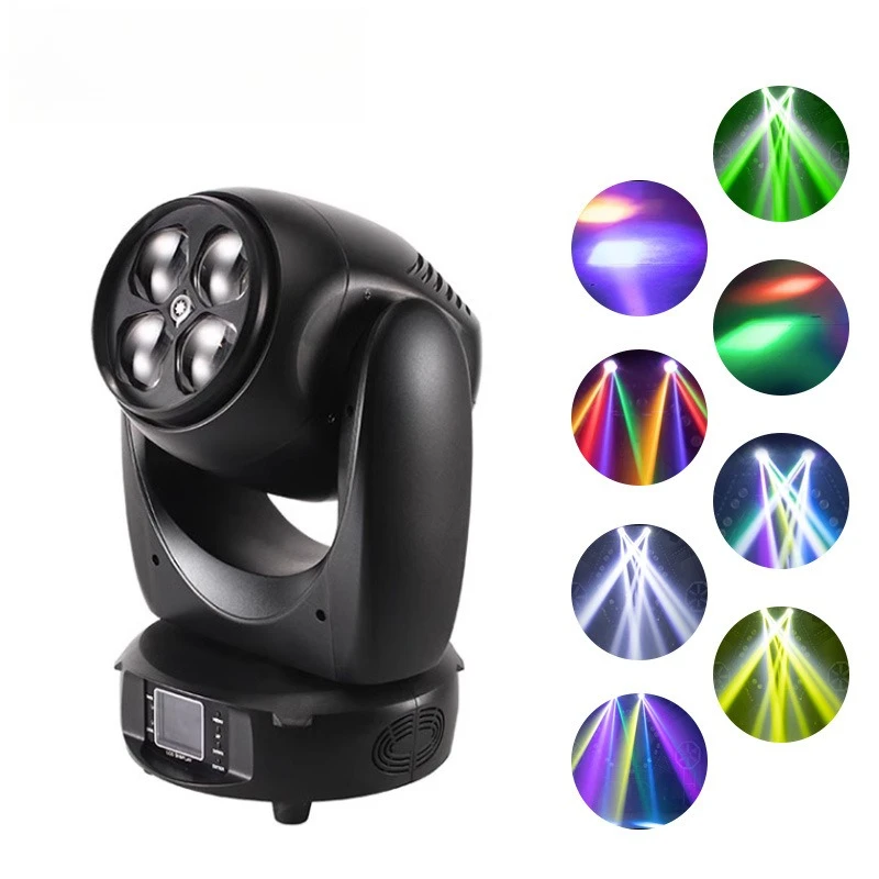 Фото Светодиодный прожектор 4 Eyes Bee Eye Zoom Moving Head с полноцветной LED-подсветкой для танцевальных залов, прямых трансляций, баров, вечеринок, сценической атмосферы №1