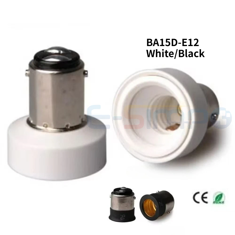 Фото BA15D TO E11 E12 E14 E26/27 G9 MR16 GU10 Черный/Белый светодиодный держатель лампы CFL Патрон для светильника Преобразователь Удлинительный адаптер CE RoHS №3