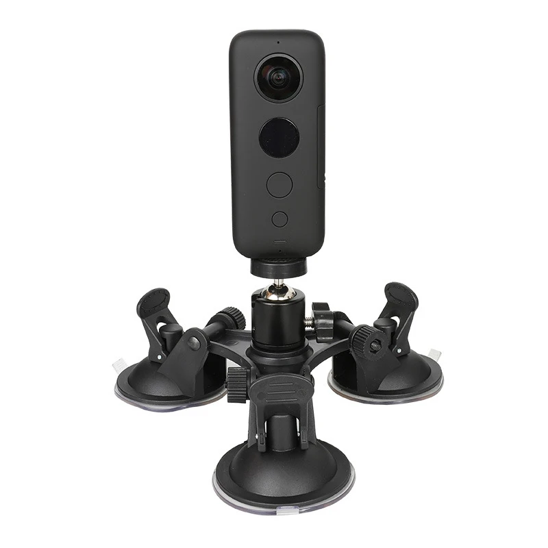 

Triple Cup Camera Suction Mount w/Ball Head for Insta360 One Suction Cup Car Holder Window Mount Accessory