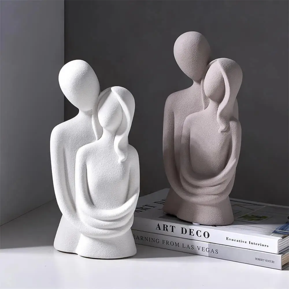 

Ceramic Abstract Figure Ornament Surface Polished Carefully Welded Maison Accessories Home Desktop Decoration Resin Delicate