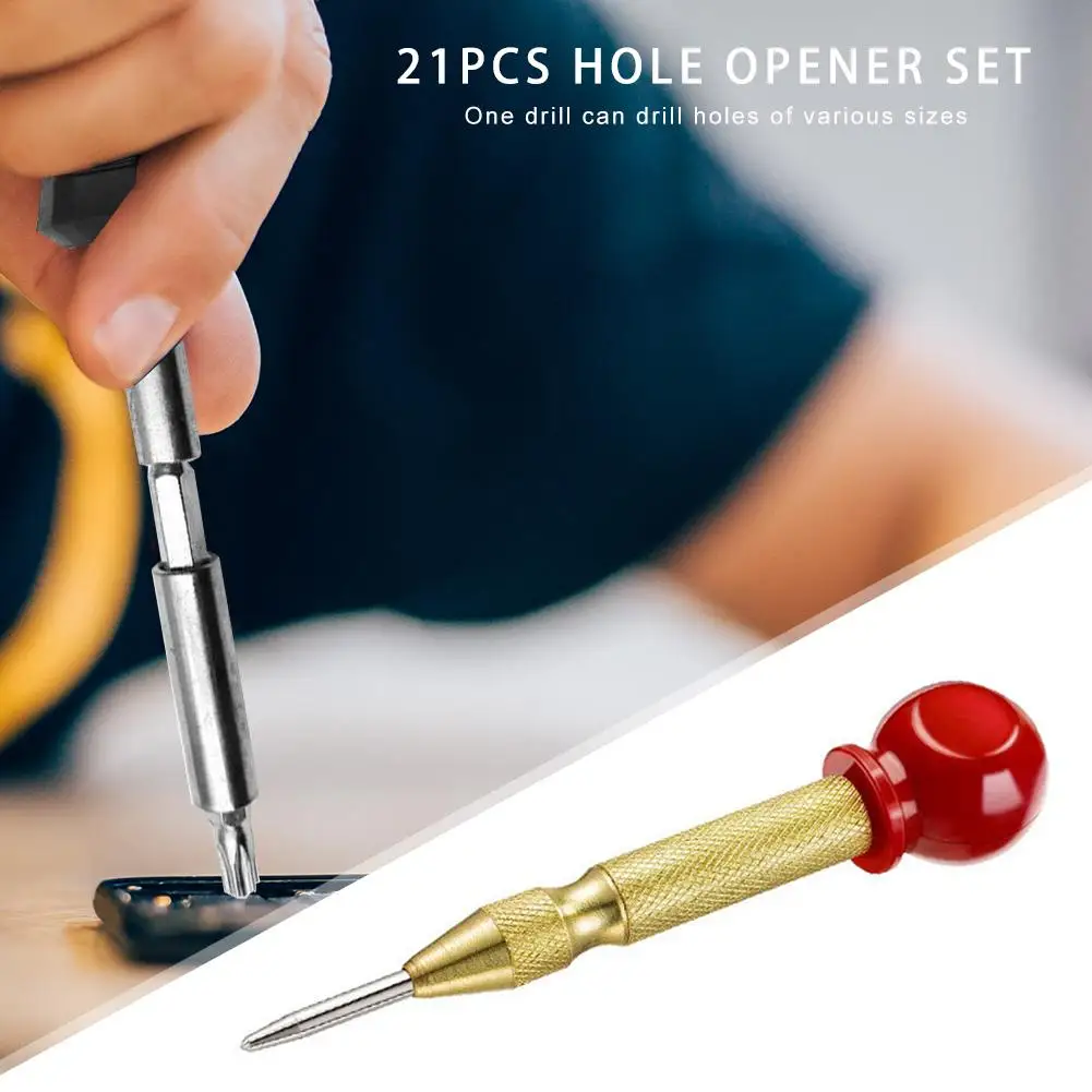 

21 шт. ступенчатые конусные режущие инструменты практичная текстура прочный высокоскоростной классический набор для сверления металла из т...