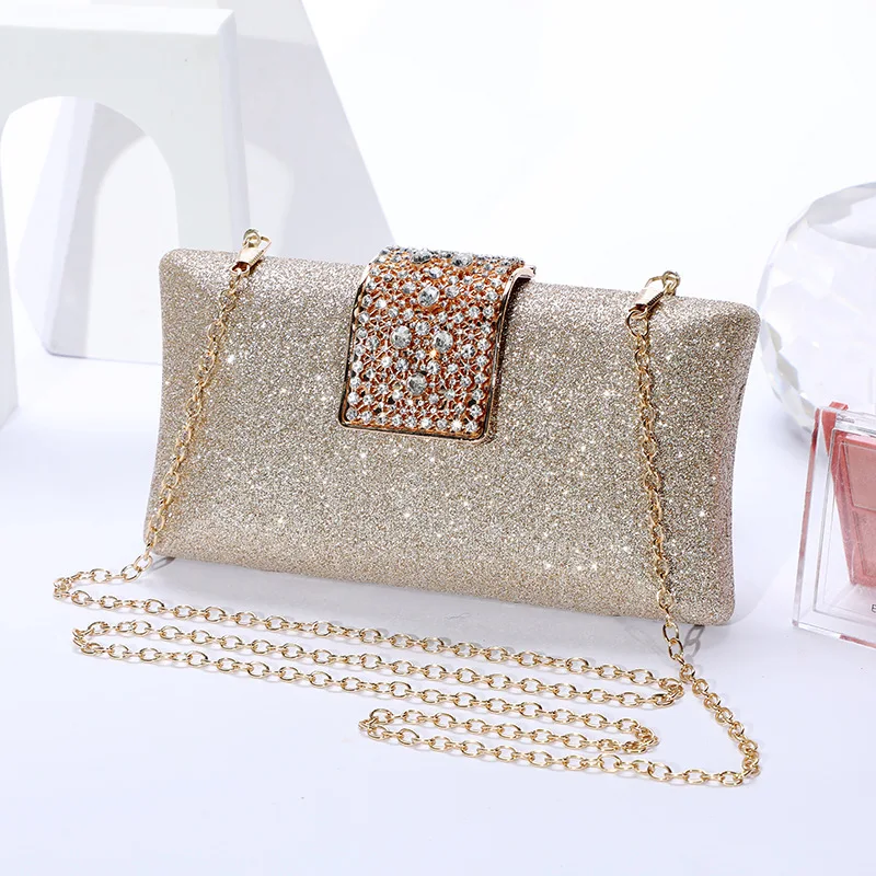 

Qyahlybz Banquet Bag Elegant Celebrity Cheongsam Clutch Bags Rhinestone Wallet Dress Women's Handbag Evening Bag