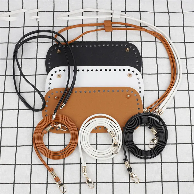 

Bag Accessories Handmade Handbag Bucket Bag Leather Three-piece Suit Braided Material DIY PU Bag Accessories Bag Bottom Strap