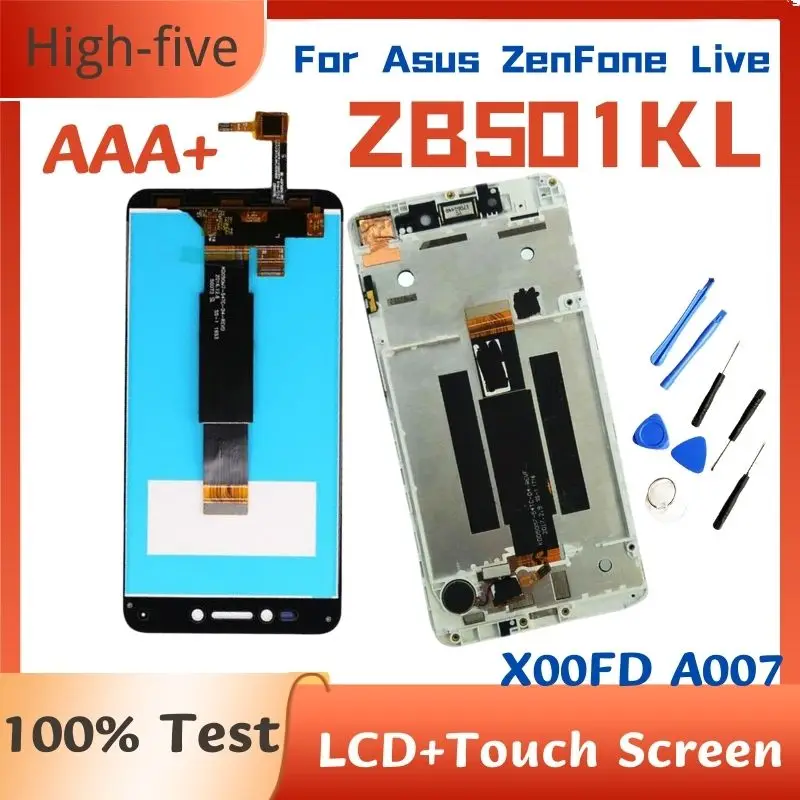 ЖК-дисплей 5,0 дюйма для Asus ZenFone Live ZB501KL X00FD A007, ЖК-экран с рамкой, сенсорная панель, дигитайзер в сборе с инструментами