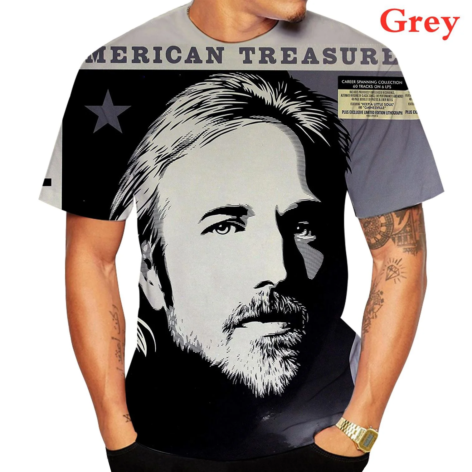 

Новые футболки с 3D принтом, футболка с коротким рукавом в стиле рок-певицы Тома