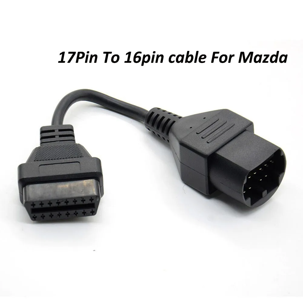 Кабель-соединитель OBD2 для Mazda 17 pin-16pin OBD II кабель pin адаптер подключения оптовая