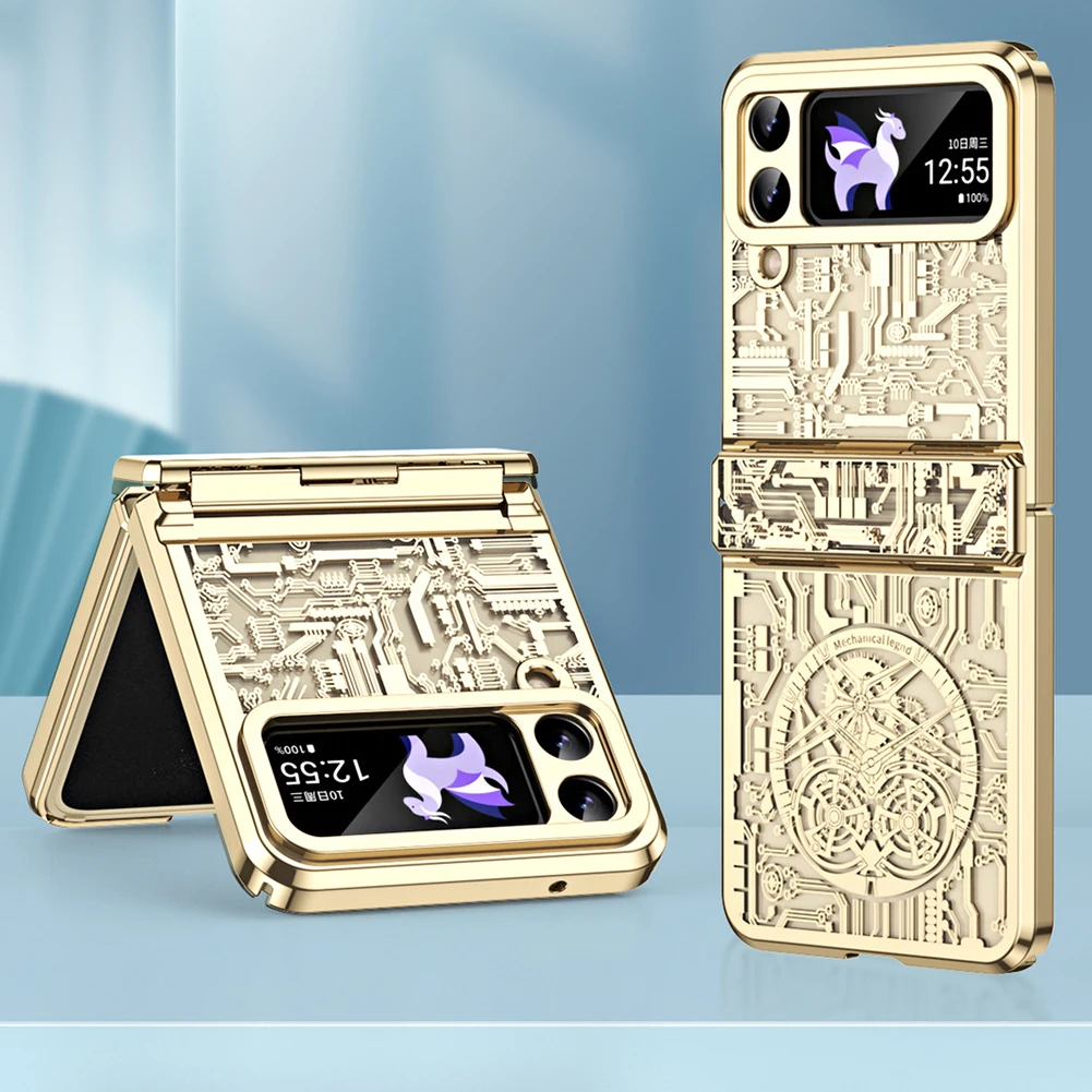 Чехол Byscoon для Samsung Galaxy Z Flip 5 4 3 креативный Модный чехол с покрытием Flip5 Flip4 Flip3