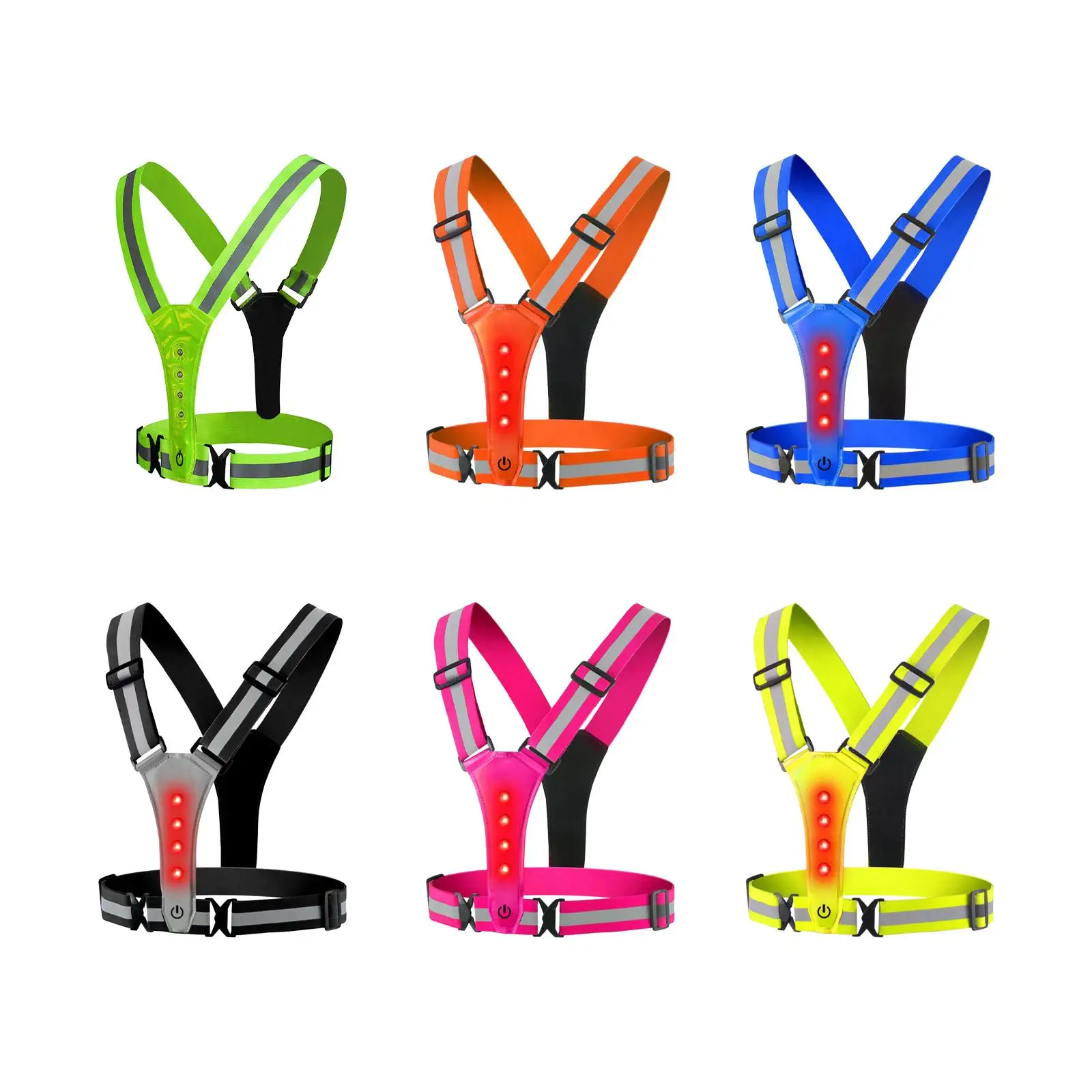 

LED Reflective Vest Safety Gear for Men Women Riding Traffic Engineering