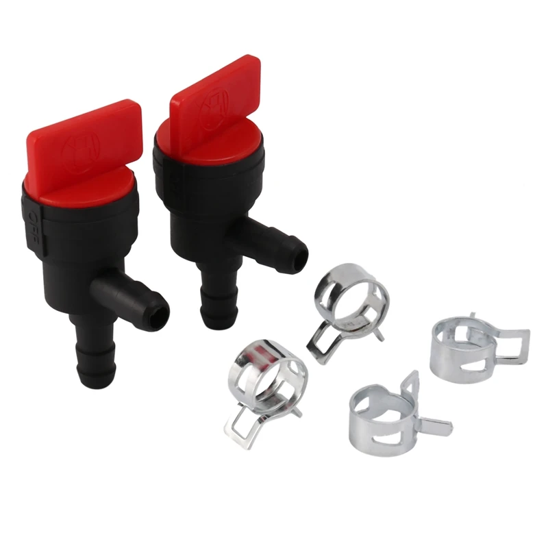 

(Pack Of 2) 1/4 Inch 90 Degree Fuel Shut Off Valve For Briggs & Stratton 698181 494539 697944 Tecumseh 35857
