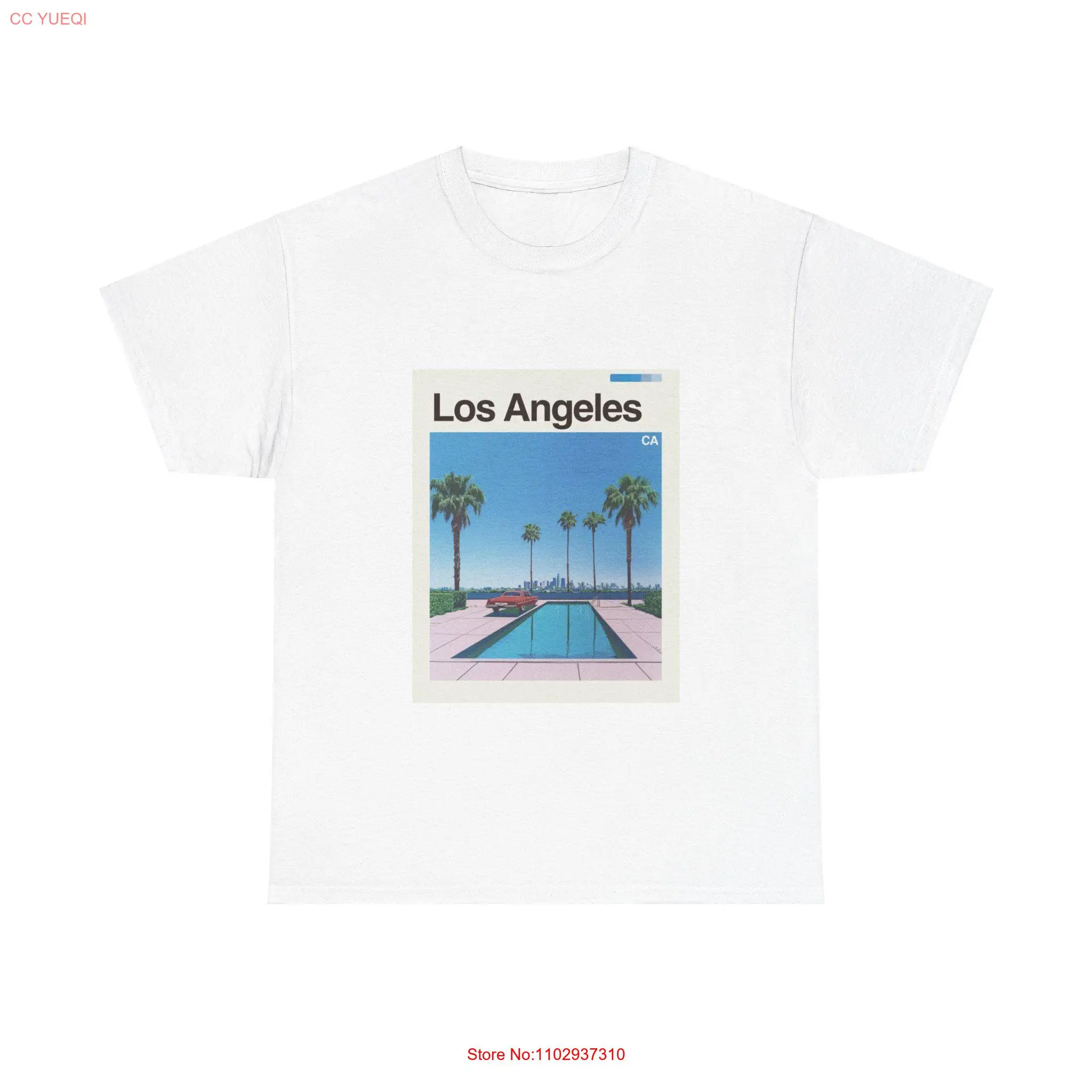 Футболка с городской пейзажем Лос-Анджелеса Калифорния Лос-Анджелес сувенирный