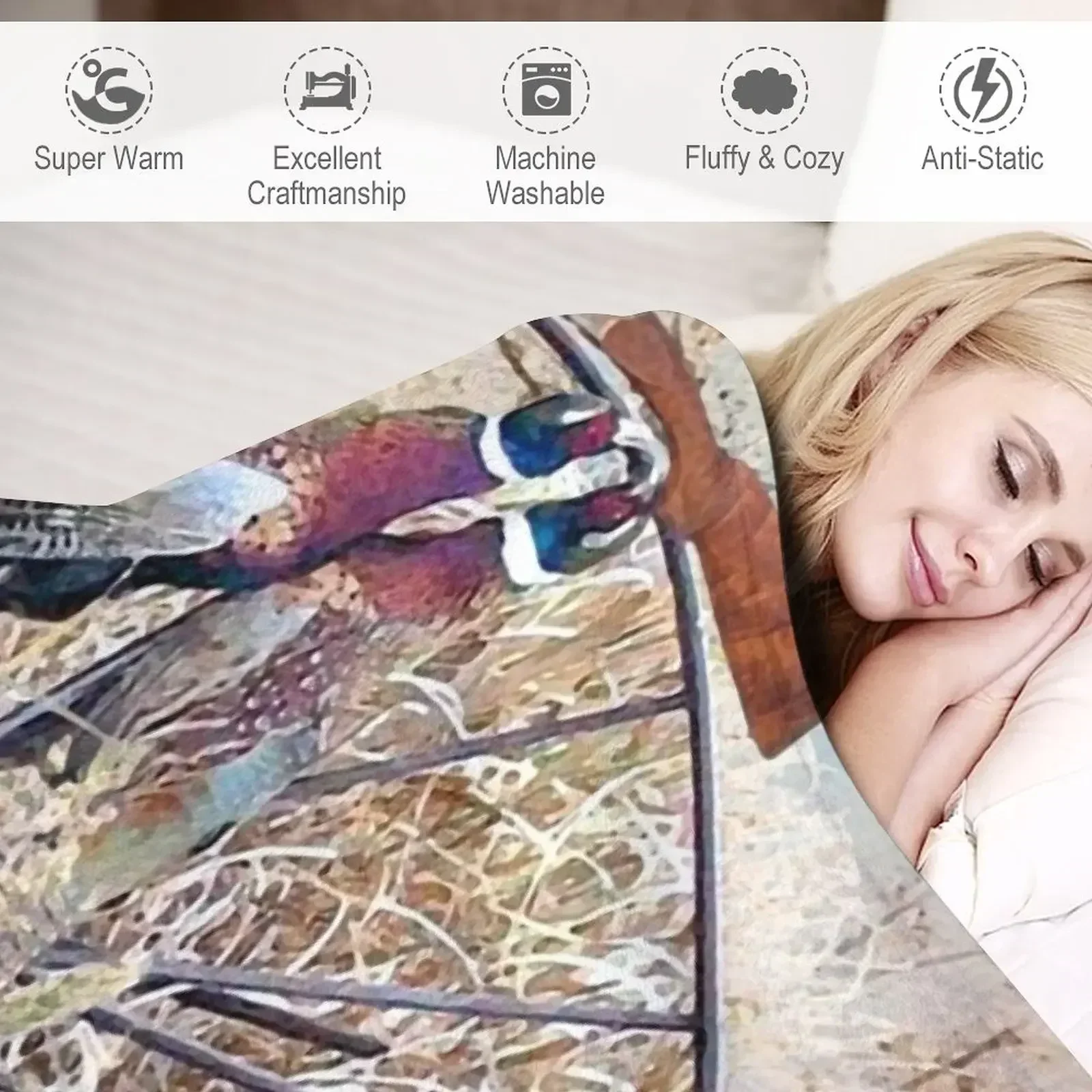 Немецкие жестяные указки с фазанами (GWP) Декоративное одеяло Дизайнеры для