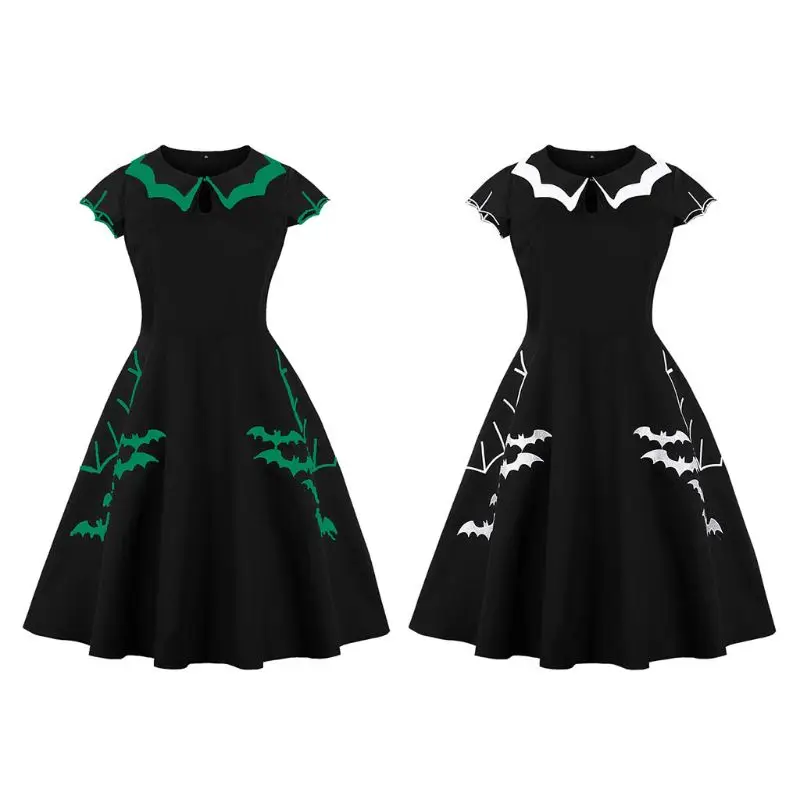 

Женское платье-миди с коротким рукавом и вышивкой «летучая мышь»