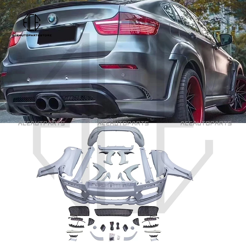 Боковые бамперы для BMW X6 E71 2008-2014 из стекловолокна