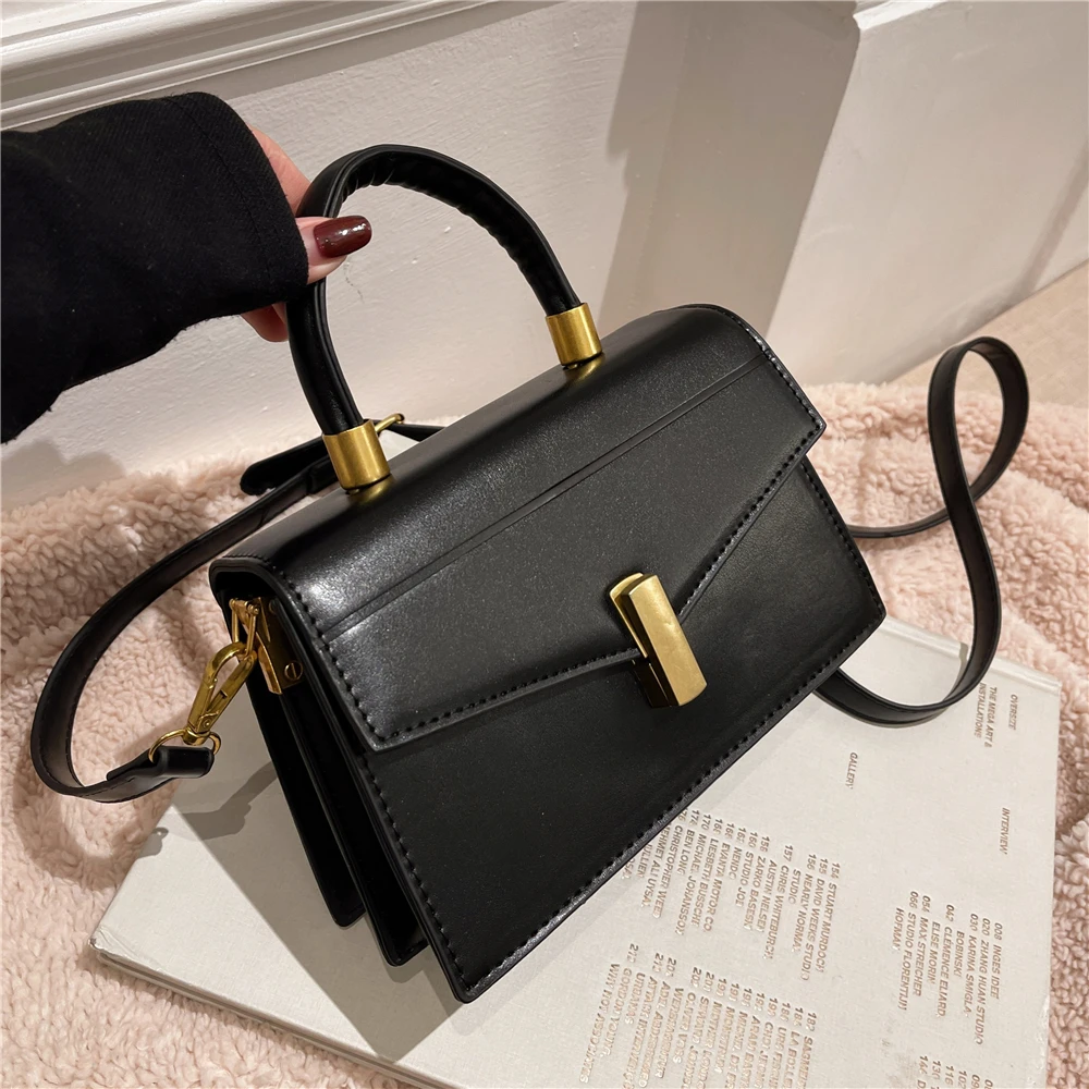 

Burminsa винтажные маленькие женские сумки с тремя отделениями, брендовые дизайнерские сумки через плечо с короткими ручками и клапаном