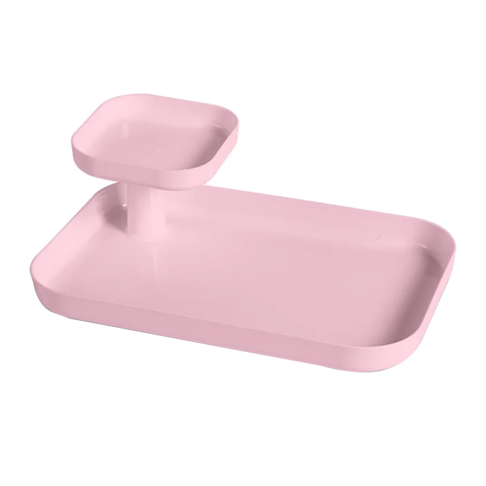 

Портативный двухслойный Настольный органайзер для ювелирных изделий в ванную комнату, чехол для хранения косметики для дома и офиса, компа...