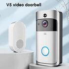 умный дом Беспроводной дверной звонок с Wi-Fi, уличный видеодомофон для дома с HD разрешением и функцией ночного видения, с PIR-монитором
