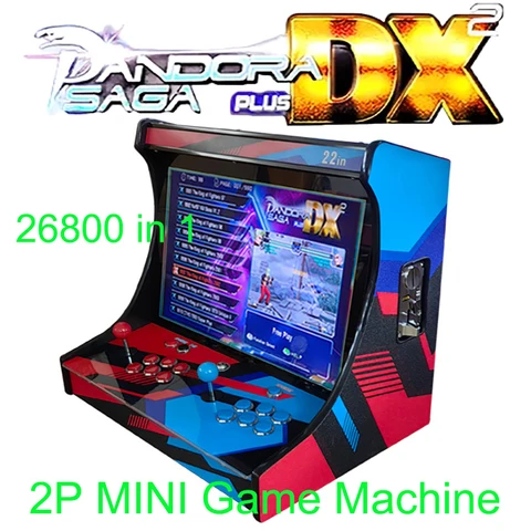 2 игрока аркадная игровая консоль 22-дюймовый LCD Bartop построен с Сага PANDORA DX 26800 в 1 приемник монет джойстик кнопка для ТВ