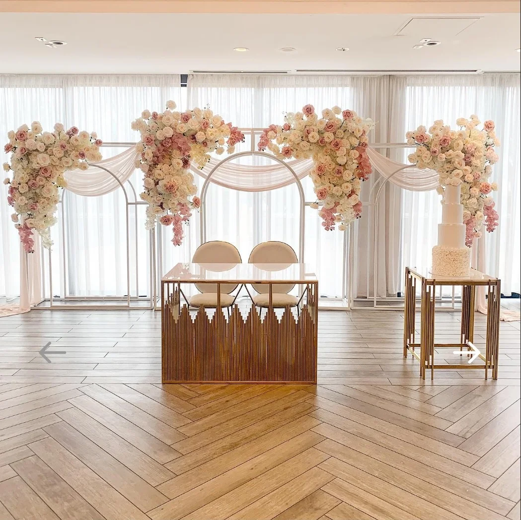 

metal wedding arch wedding backdrop metal flower stand