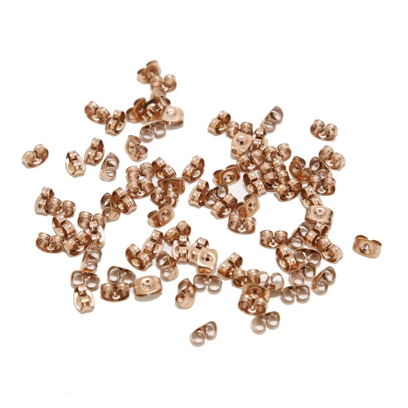 

100pcs/lot Earring Studs Backs Stopper Scrolls Ear Post Butterfly For Jewelry Making DIY Blocked Caps Earring Backs Stoppers Ear