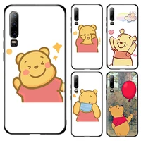beautiful winnie the pooh phone case for huawei p10 p20 p30 p40 p50 lite pro lite e p smart z black luxury silicone cover funda
