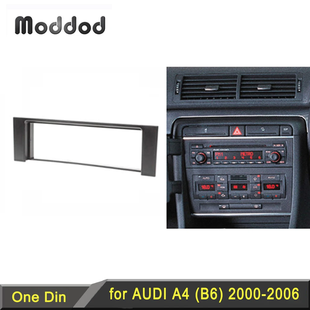 Una Fascia Din per Audi A4 B6 Radio CD DVD pannello Stereo Dash Mount installazione Kit di rivestimento cornice cornice cornice adattatore copertura