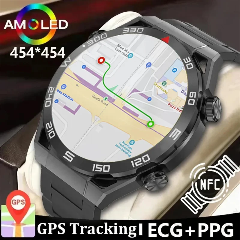 

2023 New NFC ECG+PPG Bluetooth Call Smartwatch GPS Tracker Motion Bracelet Fitness For Huawei Watches Ultimate Smart Watch Men