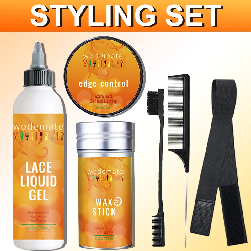 Pizzo Liquido Gel Invisibile Glueless Lace Bond Gel Tenuta Temporanea Parrucca Colla Adesiva + Stick Di Cera Per Il Controllo Del Bordo Dei Capelli Ge