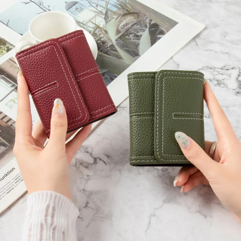 Fashion PU Leather Women's Wallet Korean Style Short Coin Purse Ladies Multiple Card Holder Small Female Money Wallet